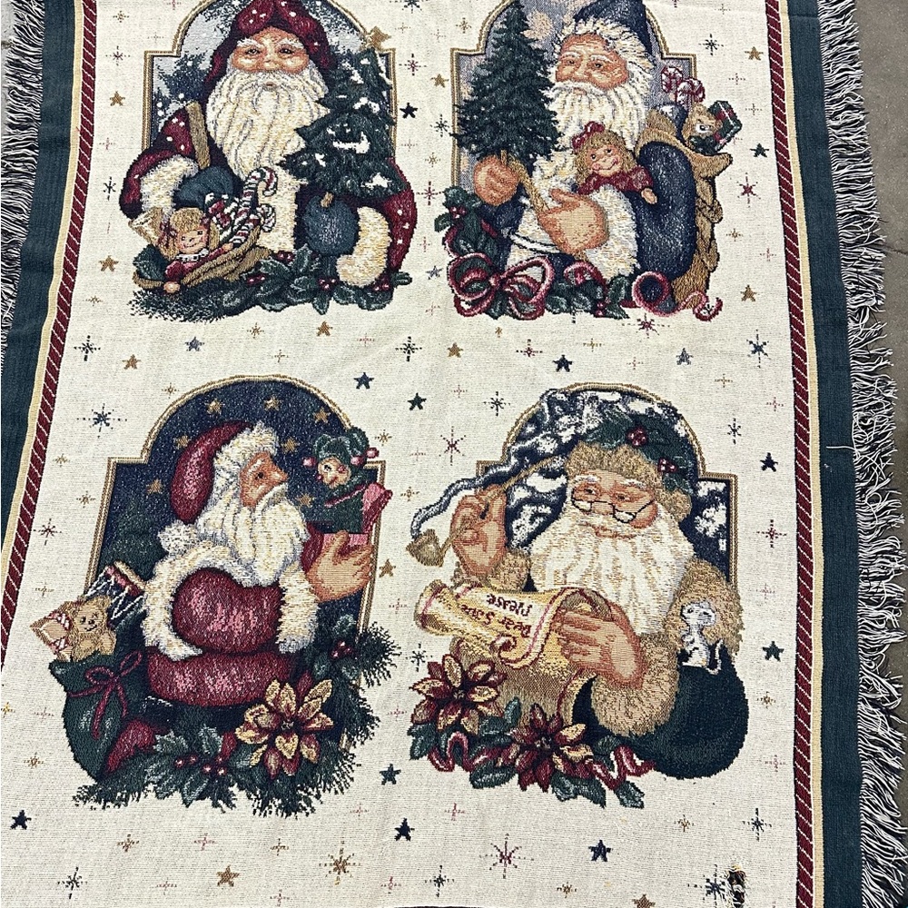 Vintage Santa throw